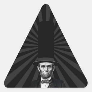 Abraham Lincoln Presidential Fashion Statement Triangle Sticker