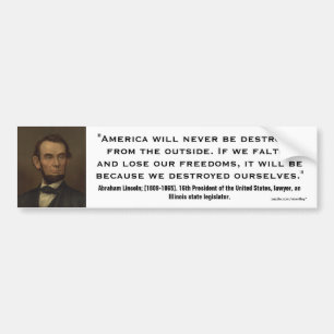 Abraham Lincoln Quote_02 Bumper Sticker