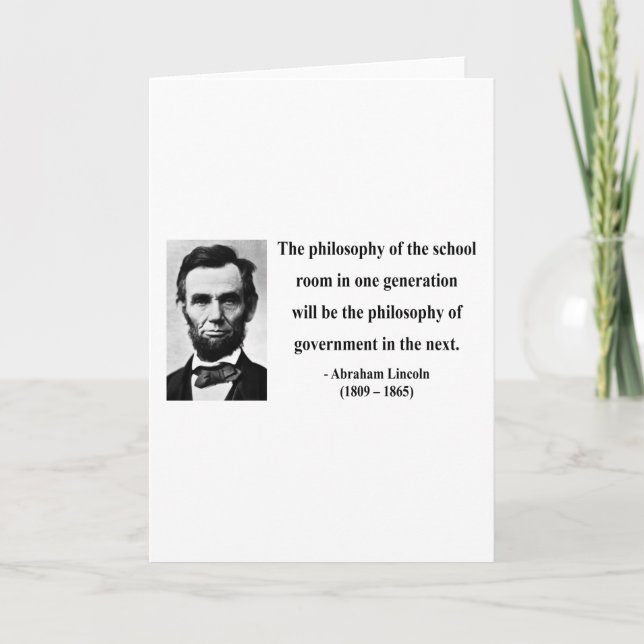 Abraham Lincoln Quote 11b Card (Front)