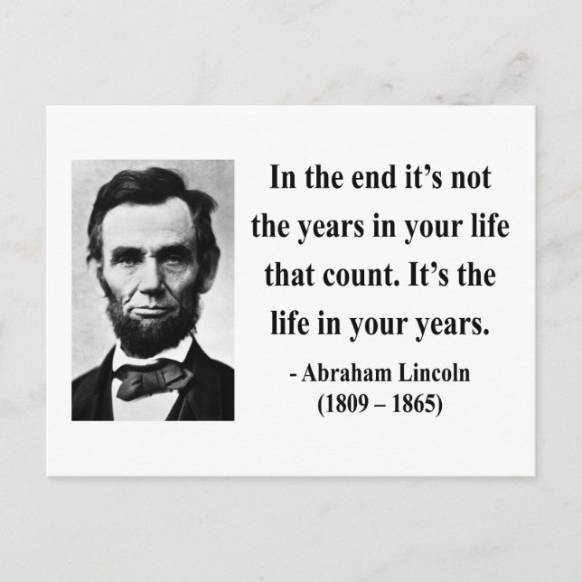 Abraham Lincoln Quote 2b Postcard (Front)