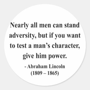 Abraham Lincoln Quote 6a Classic Round Sticker