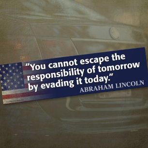 Abraham Lincoln Quote Bumper Sticker