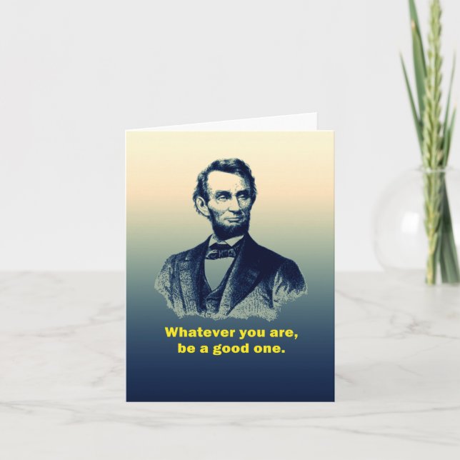Abraham Lincoln Quote Card (Front)