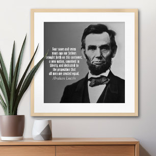 Abraham Lincoln Quote - Gettysburg Address Poster