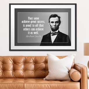 Abraham Lincoln Quote on Success Poster