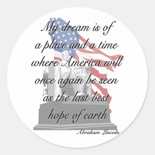 Abraham Lincoln quote stickers (Front)