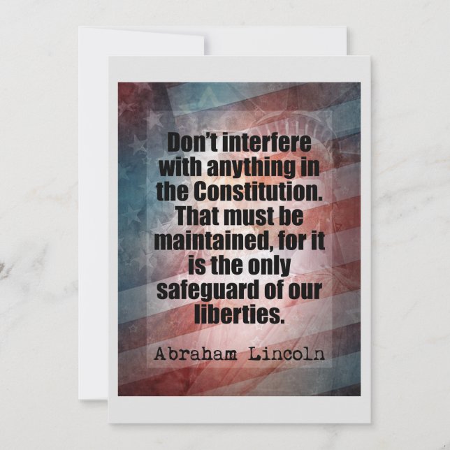 Abraham Lincoln Quote Thank You Card (Front)