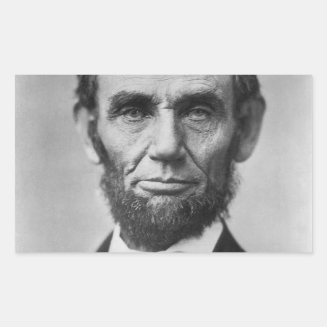 Abraham Lincoln Rectangular Sticker (Front)