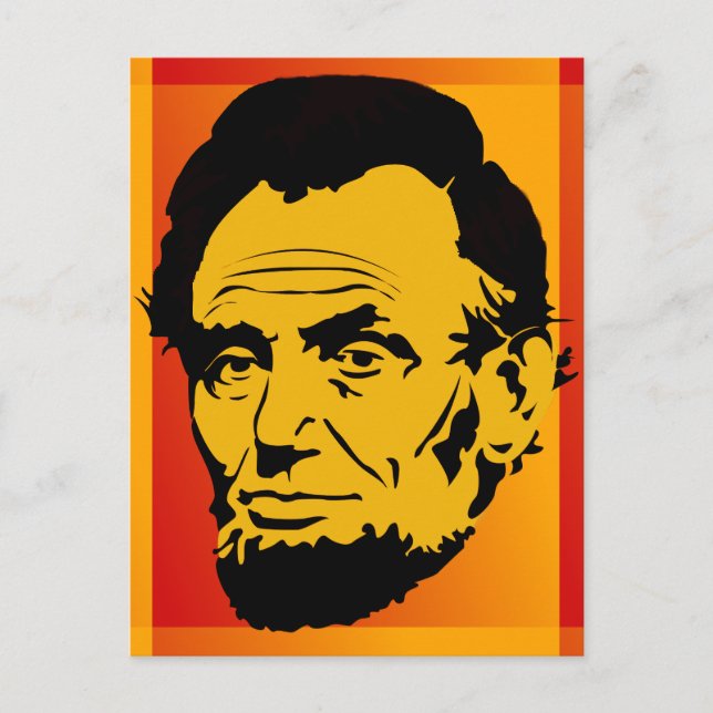 Abraham Lincoln Retro Pop Art Postcard (Front)