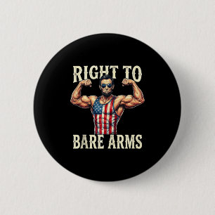 Abraham lincoln right to bare arms funny usa 4th o 6 cm round badge