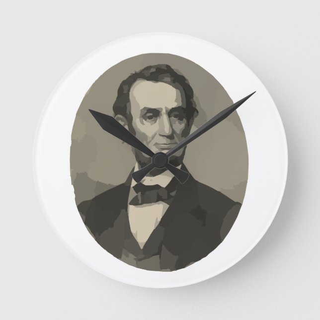 abraham lincoln round clock (Front)
