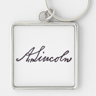 Abraham Lincoln Signature Key Ring