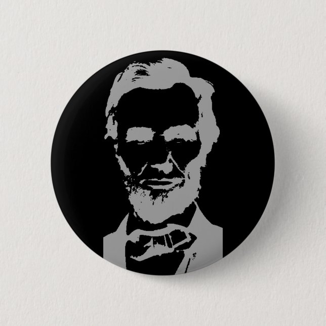 Abraham Lincoln silhouette 6 Cm Round Badge (Front)