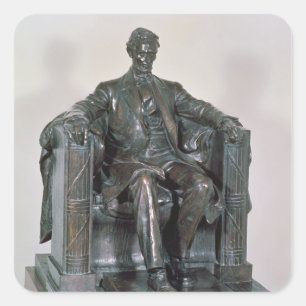 Abraham Lincoln Square Sticker