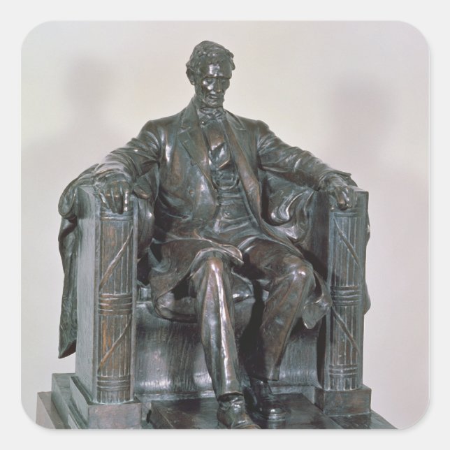 Abraham Lincoln Square Sticker (Front)
