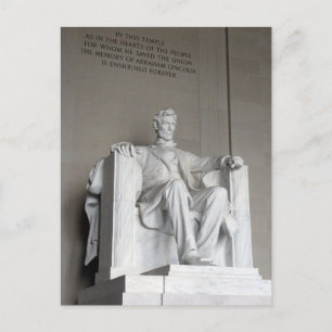 Abraham Lincoln Statue Lincoln Memorial Washington Postcard