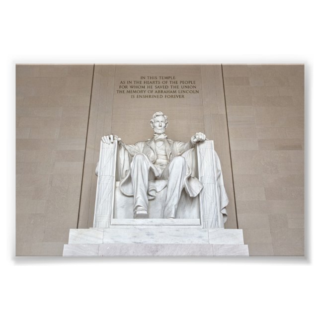 Abraham Lincoln Statue Photo Print (Front)