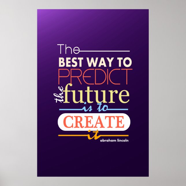 Abraham Lincoln the best way to predict future Poster (Front)