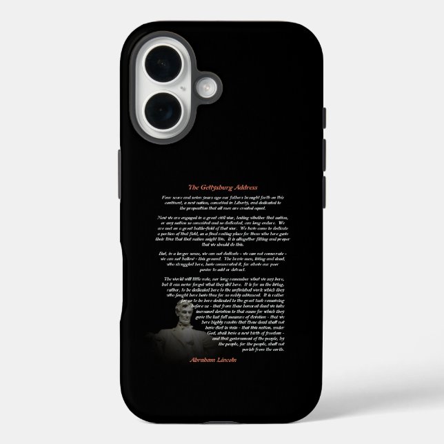 Abraham Lincoln - The Gettysburg Address Case-Mate iPhone Case (Back)