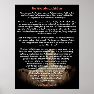 Abraham Lincoln - The Gettysburg Address Poster