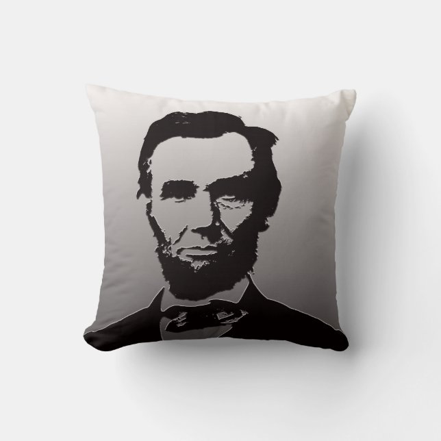 Abraham Lincoln Throw Pillow (Front)