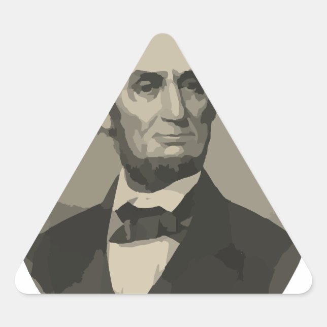 abraham lincoln triangle sticker (Front)