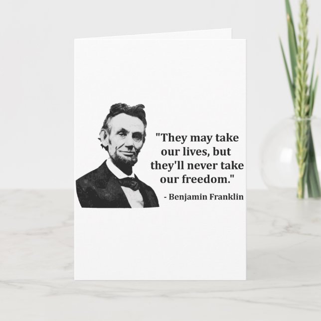 Abraham Lincoln Troll Quote Card (Front)