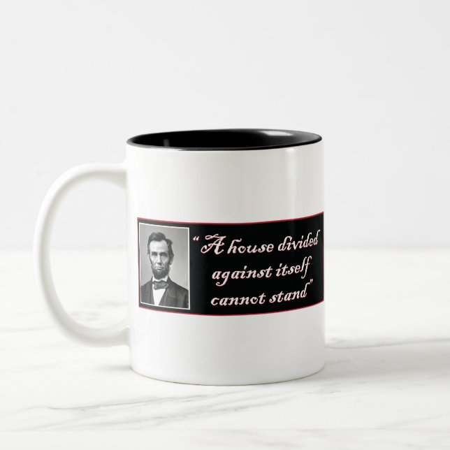 Abraham Lincoln Two-Tone Coffee Mug (Left)