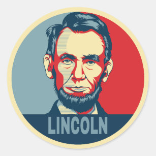 Abraham Lincoln USA President Hope Classic Round Sticker