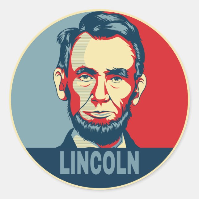 Abraham Lincoln USA President Hope Classic Round Sticker (Front)