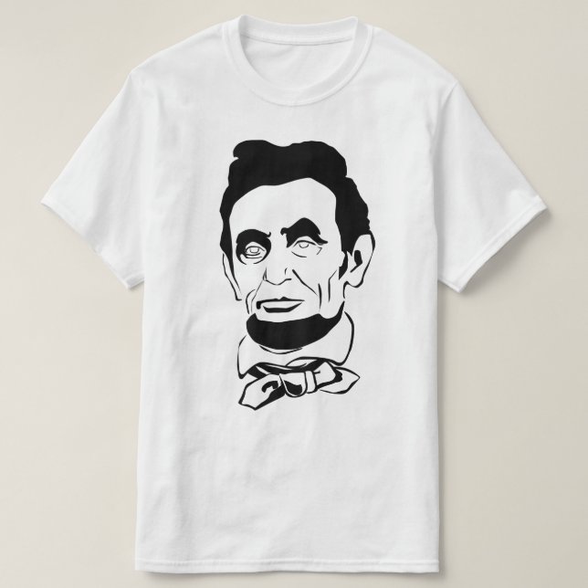 Abraham Lincoln Vector Screenprint T-Shirt (Design Front)