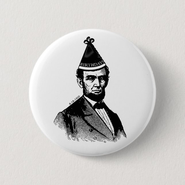 Abraham Lincoln's Birthday Bash Round Button (Front)