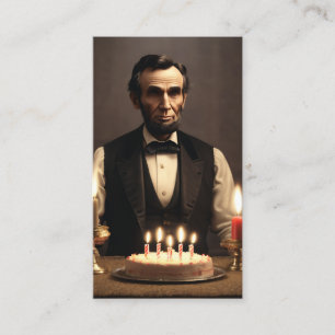abraham lincolns birthday business card