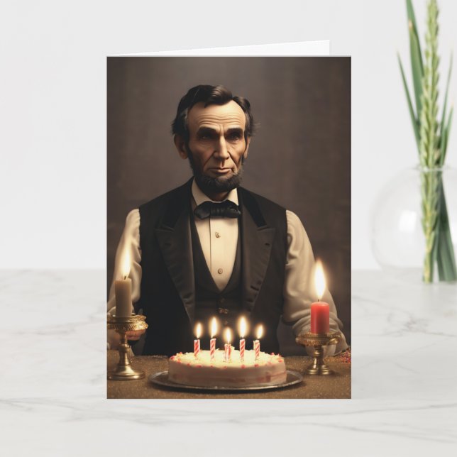 abraham lincolns birthday card (Front)