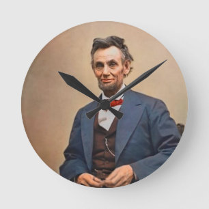 Abraham Lincolon Round Clock