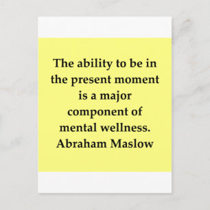 abraham maslow quote postcard