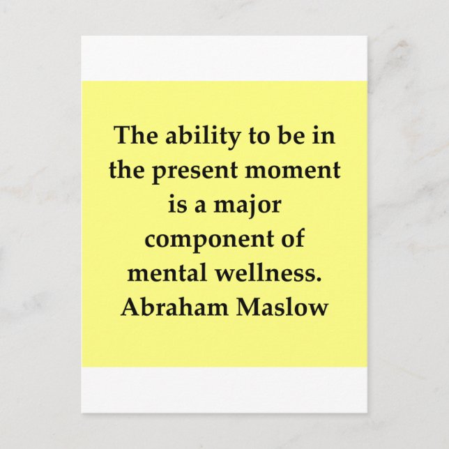 abraham maslow quote postcard (Front)