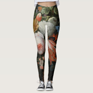 Abraham Mignon - A Hanging Bouquet Of Flowers Leggings
