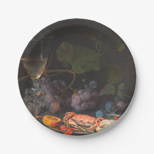 Abraham Mignon - Still Life With Crabs Paper Plate