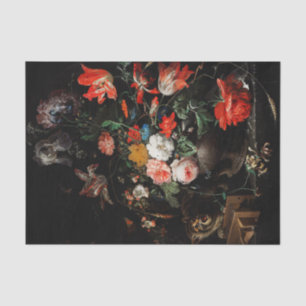 Abraham Mignon The Overturned Bouquet. Floral Tissue Paper