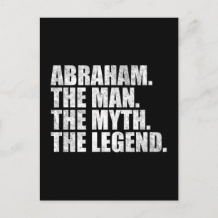 Abraham name, Abraham The Man The Myth The Legend Postcard