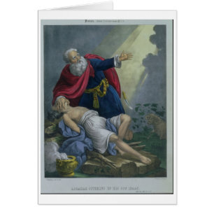 Abraham Offering Up his Son Isaac, from a Bible pr