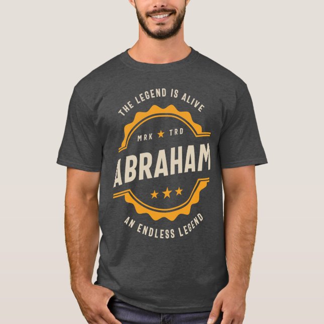 Abraham Personalised Name Birthday Gift T-Shirt (Front)