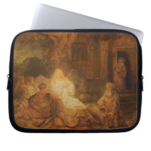 Abraham Receives the Three Angels, 1646 (oil on pa Laptop Sleeve