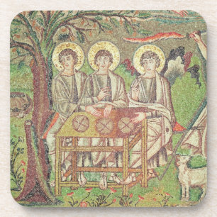 Abraham with the angels (mosaic) coaster