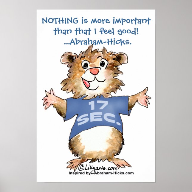 Abrahamster 17 Sec Cartoon Poster Print (Front)