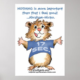 Abrahamster 17 Sec Cartoon Poster Print