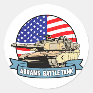 ABRAMS AMERICA CLASSIC ROUND STICKER