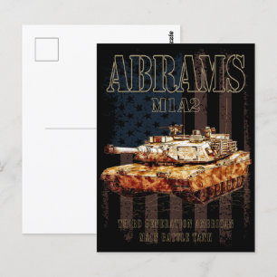 Abrams M1A2 MBT United States Main Battle Tank Postcard