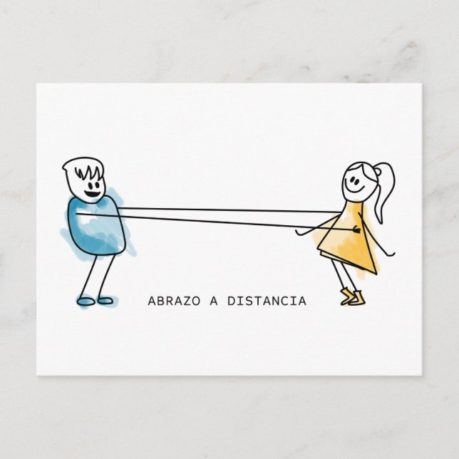 Abrazo a distancia postcard (Front)